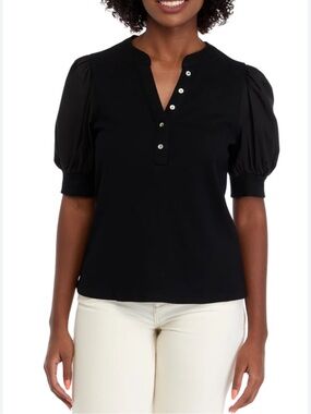 Single thread puff sleeve top size large